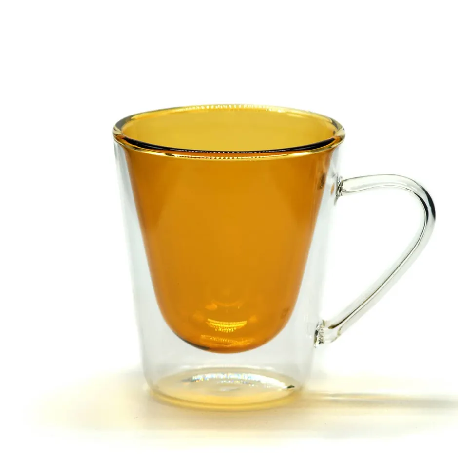 Outlet Set 2 Mugs en cristal double paroi Verre En Cristal Taillé|Art De La Table