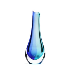 Soliflore cristal de bohême turquoise et bleu Vases|Vases Cristal Couleur