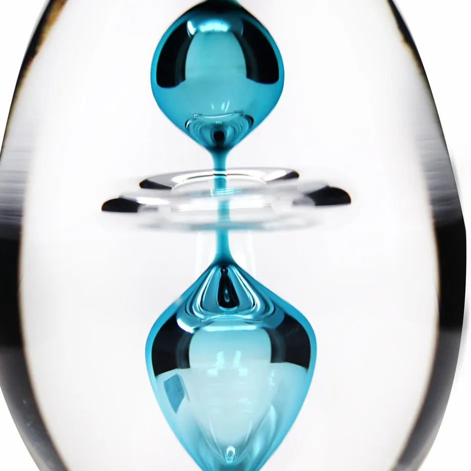 Sulfure oeuf 3 éléments cristal turquoise Sulfures, Presse-Papiers|Décoration