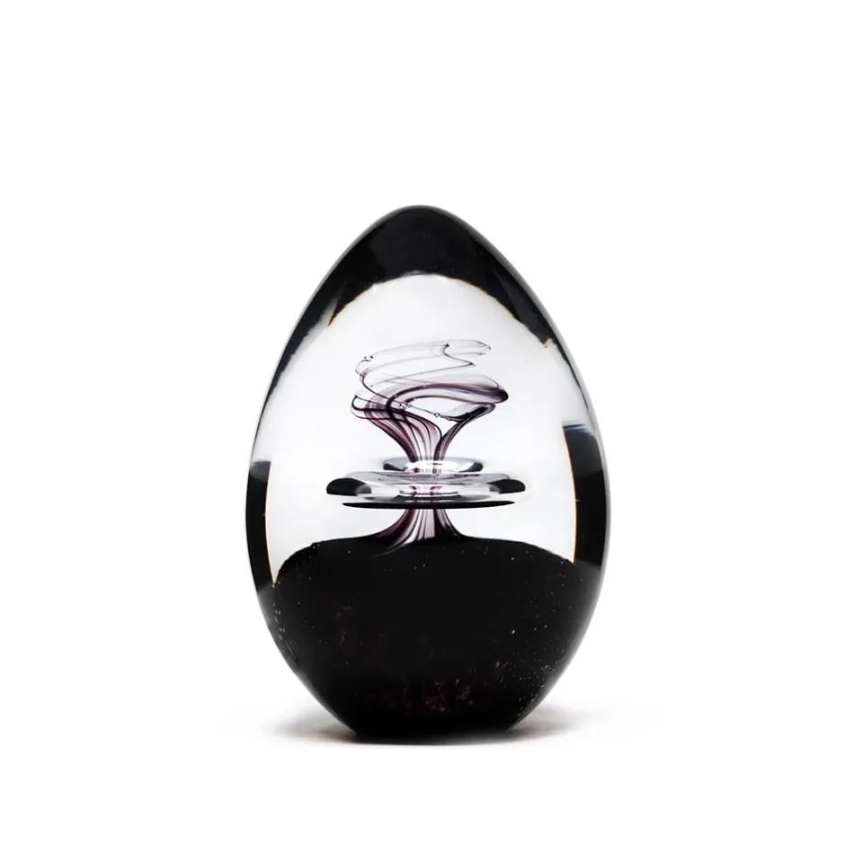 Hot Sulfure oeuf cristal noir Décoration|Sulfures, Presse-Papiers