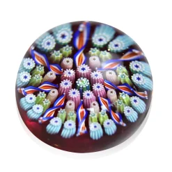 New Sulfure presse-papier cristal millefiori Décoration|Sulfures, Presse-Papiers