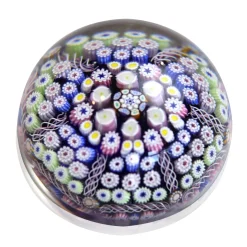 New Sulfure presse-papier cristal millefiori Sulfures Cristal|Sulfures, Presse-Papiers