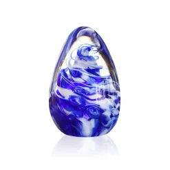 Discount Sulfure œuf cristal bleu de Lorraine Décoration|Sulfures, Presse-Papiers Cristal