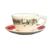 Clearance Tasse – soucoupe dejeuner roses des neiges Lunéville