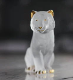 Clearance Tigre assis cristal lalique Bestiaire|Sculptures Et Figurines