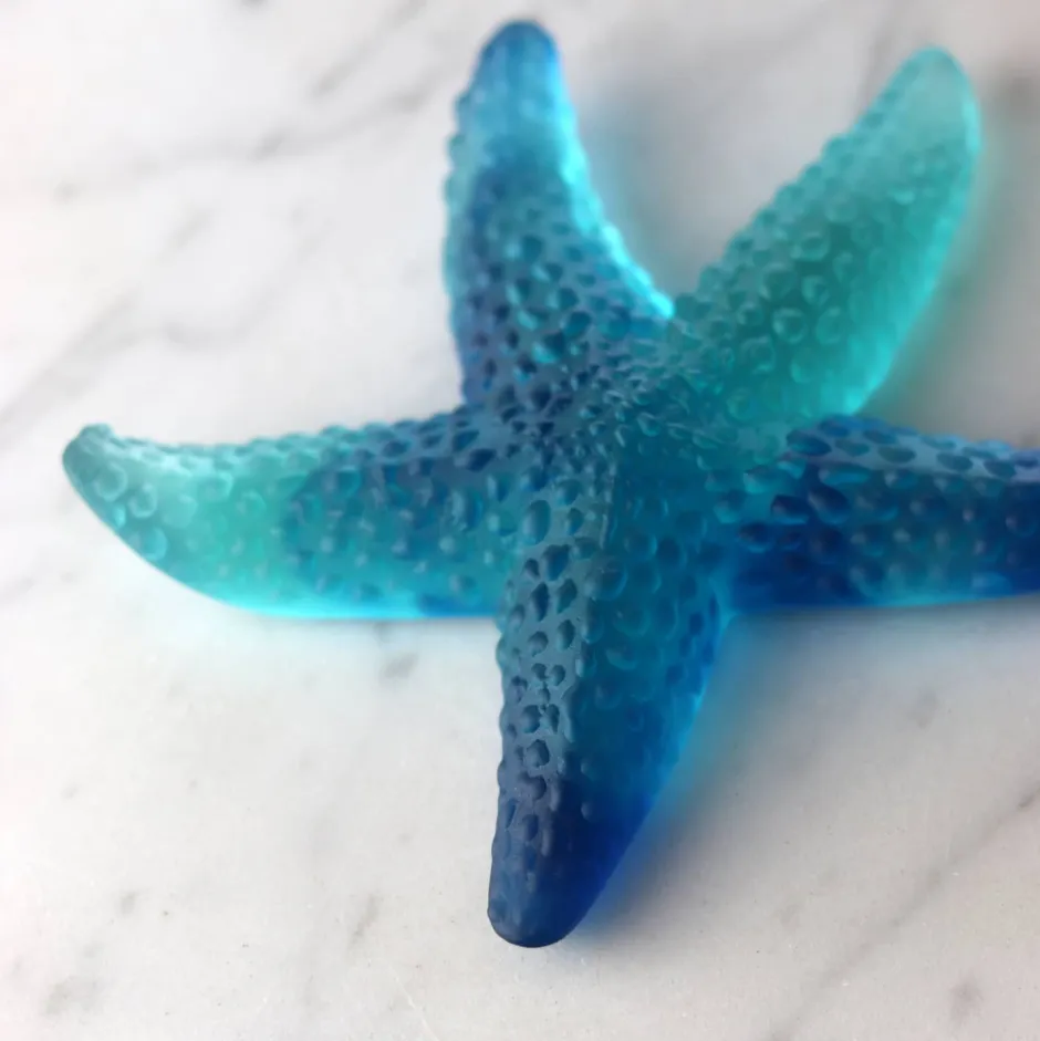Discount Étoile de mer bleue daum Bestiaire|Sculptures Cristal
