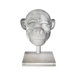 Online Tête de chimpanzé pâte de cristal par Loïc Ortega Éditions D’Art Cristal|Bestiaire
