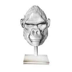 Sale Tête de Gorille poli pâte de cristal par Loïc Ortega Éditions D’Art Cristal|Bestiaire