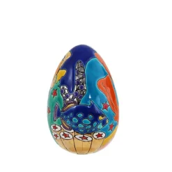 Discount Œuf aqua tropicale Émaux de Longwy Sulfures, Presse-Papiers Cristal|Œufs