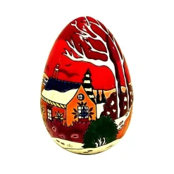 Best Œuf enneigé de Noël Émaux de Longwy Œufs|Sulfures Cristal