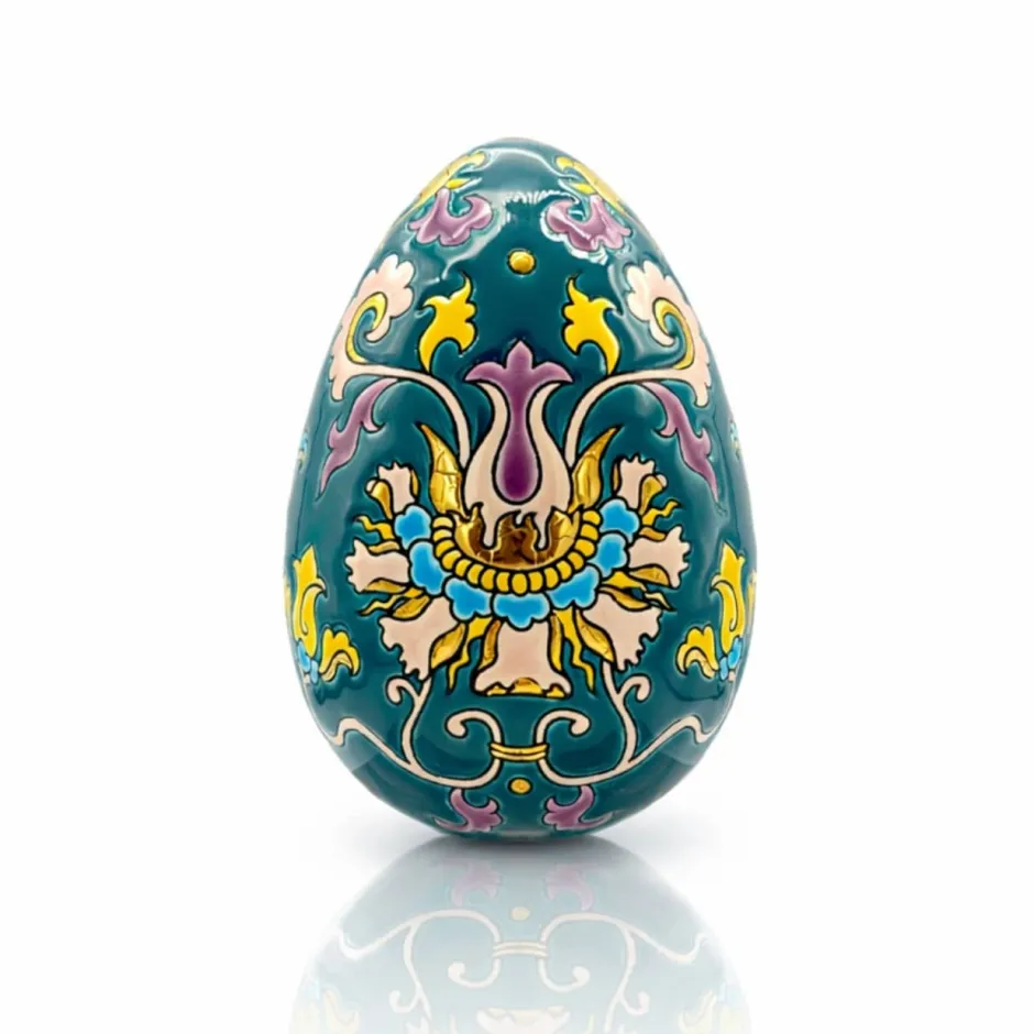Clearance Œuf Siam Flowers Pâques Émaux de Longwy Œufs|Sulfures Cristal