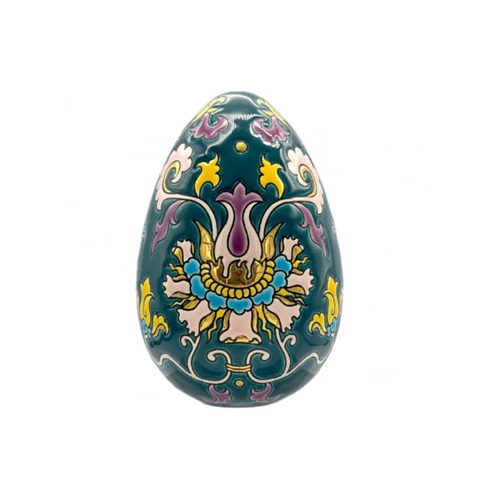 Clearance Œuf Siam Flowers Pâques Émaux de Longwy Œufs|Sulfures Cristal