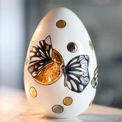 Best Œuf T2 Mrs Butterfly Émaux de Longwy Œufs|Sulfures Cristal