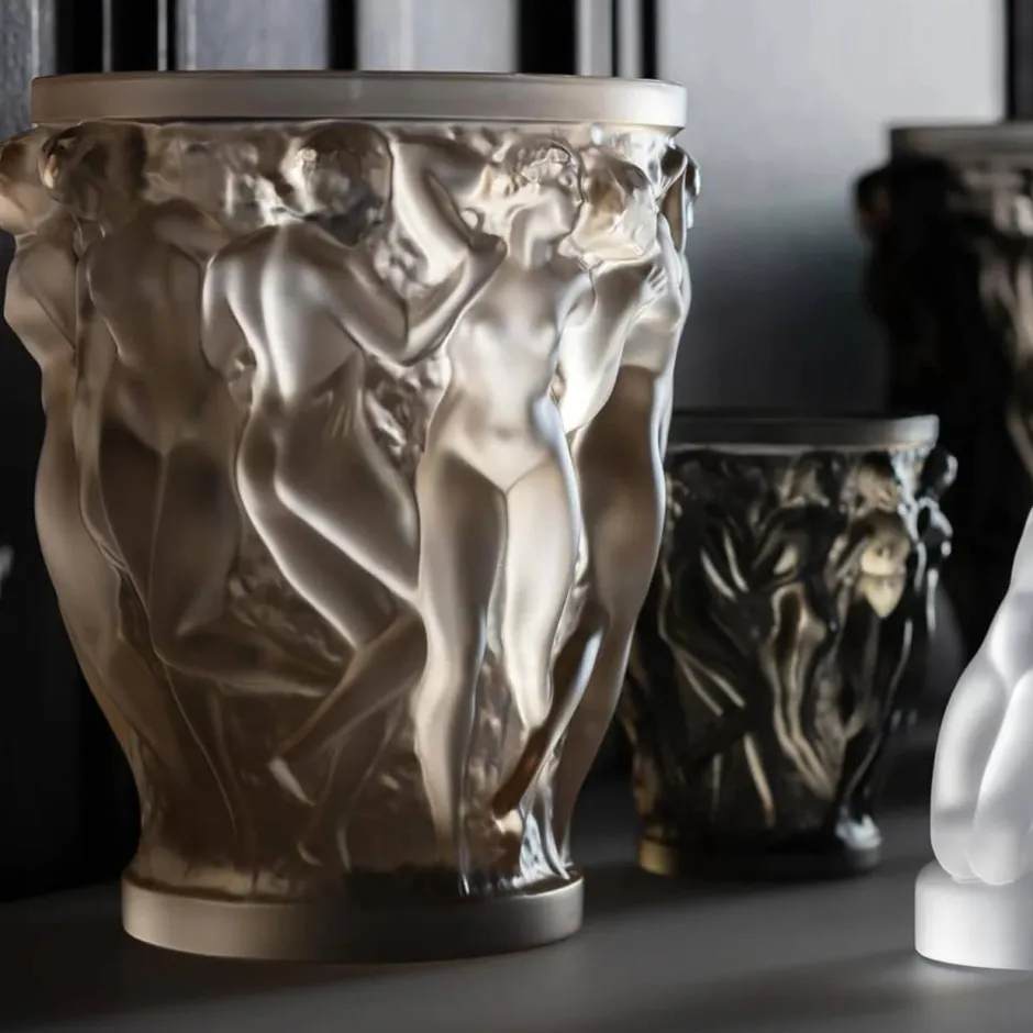 Vase bacchantes lustré or lalique Vases|Vases Cristal Couleur