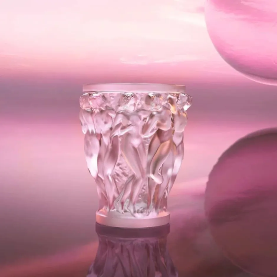 Best Vase bacchantes rose Lalique Vases|Vases Cristal Clair