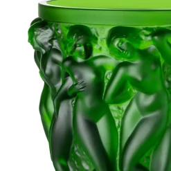 Discount Vase bacchantes vert amazone lalique Vases|Vases Cristal Clair