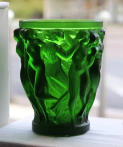 Discount Vase bacchantes vert amazone lalique Vases|Vases Cristal Clair