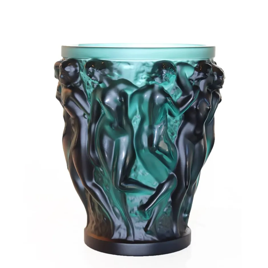 Clearance Vase bacchantes vert lalique Vases Cristal Couleur|Éditions D’Art Cristal