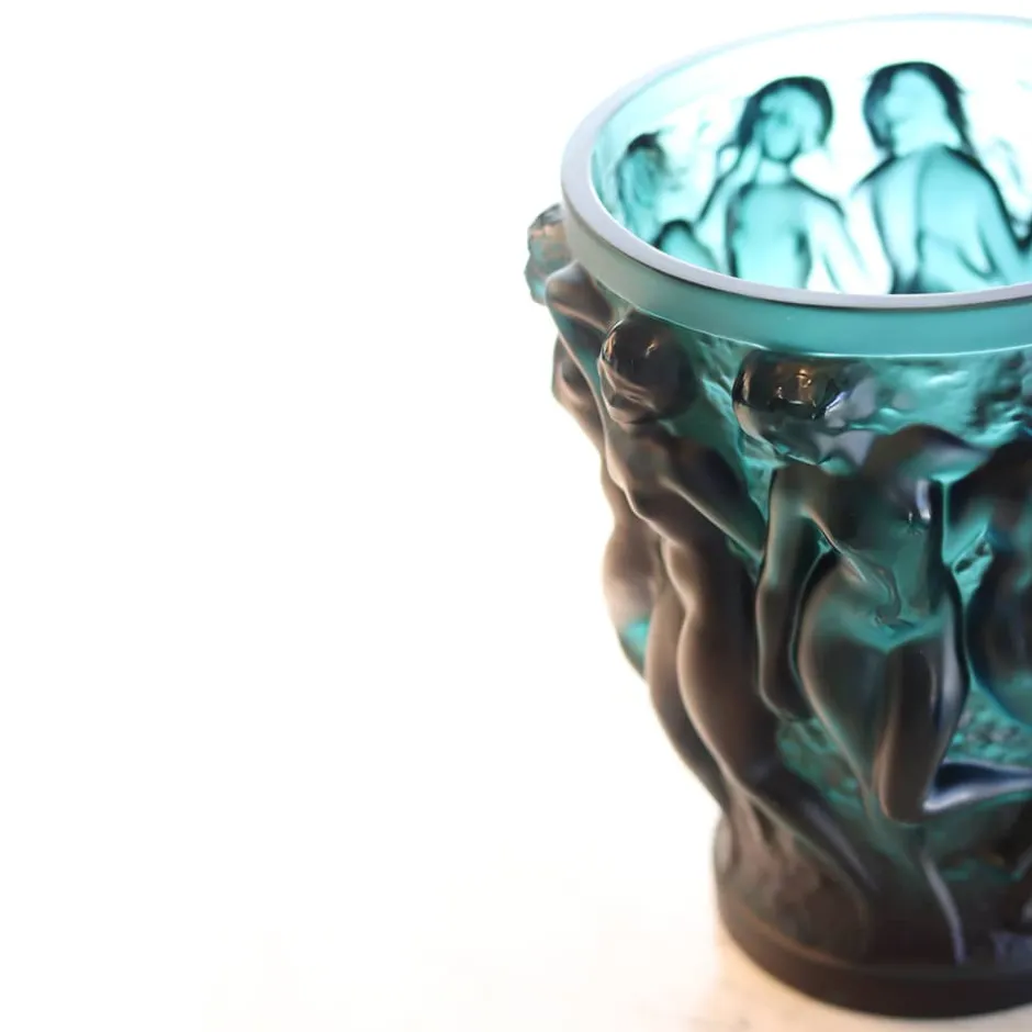 Clearance Vase bacchantes vert lalique Vases Cristal Couleur|Éditions D’Art Cristal