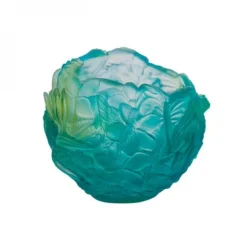 Vase bleu vert bouquet daum Vases|Vases Cristal Couleur