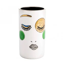 Hot Vase cornet Happy Face 17 CM Émaux de Longwy Vase Céramique|Éditions D’Art Cristal