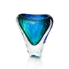 New Vase cristal art déco bleu turquoise Vases|Vases Cristal Couleur