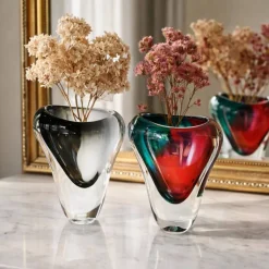 Hot Vase cristal art déco noir blanc Vases|Vases Cristal Couleur