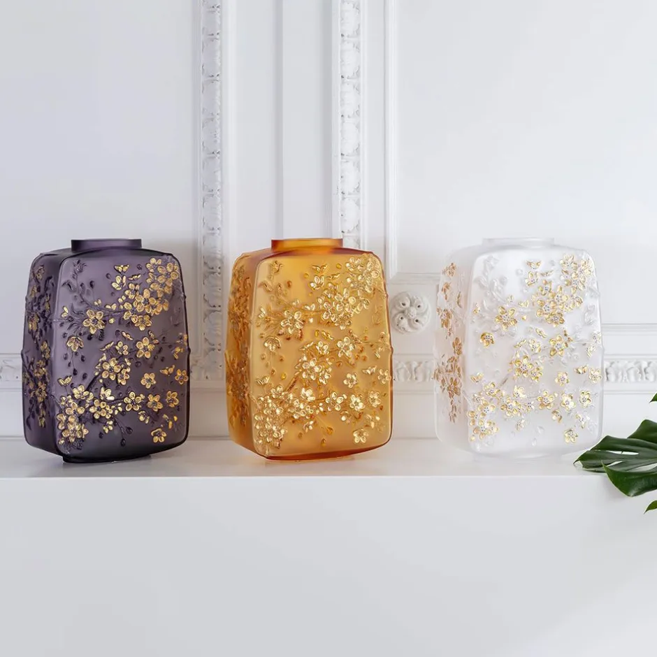 Outlet Vase fleurs de cerisier lalique Vases|Vases Cristal Couleur