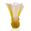 Sale Vase grand modèle drapé rose-vert croisière daum Vases|Vases Cristal Couleur