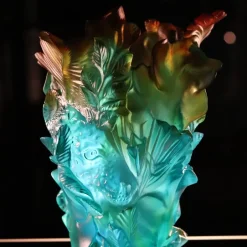 Sale Vase grand modèle léopard Voyage Tropical Daum Vases|Vases Cristal Couleur