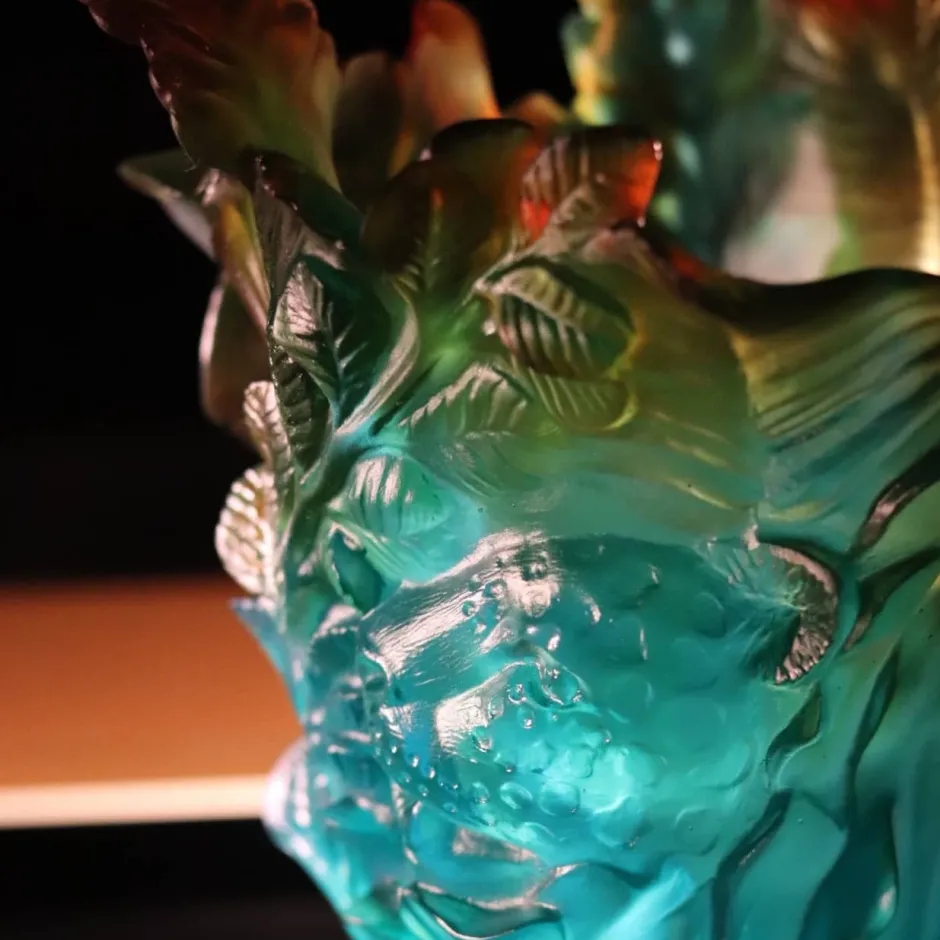 Sale Vase grand modèle léopard Voyage Tropical Daum Vases|Vases Cristal Couleur