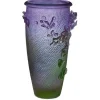 Sale Vase haut jardin imaginaire magnum violet vert Daum Vases|Vases Cristal Couleur