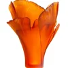 Discount Vase magnum ginkgo ambre daum 99 ex Vases|Vases Cristal Couleur