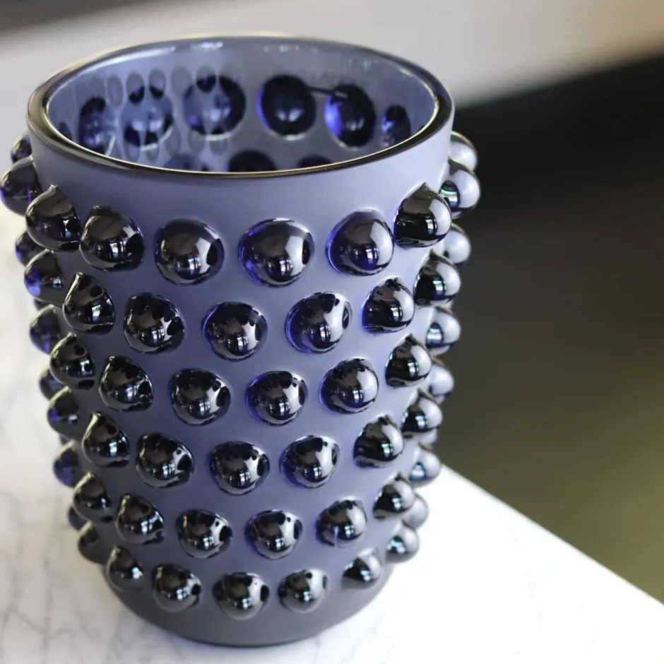 Sale Vase mossi bleu midnight Lalique Vases|Vases Cristal Clair