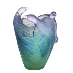 Vase oiseaux paradis daum Vases|Vases Cristal Couleur