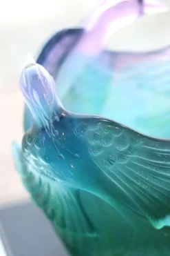 Vase oiseaux paradis daum Vases|Vases Cristal Couleur