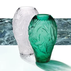 Clearance Vase poissons combattants mm lalique Vases|Vases Cristal Couleur