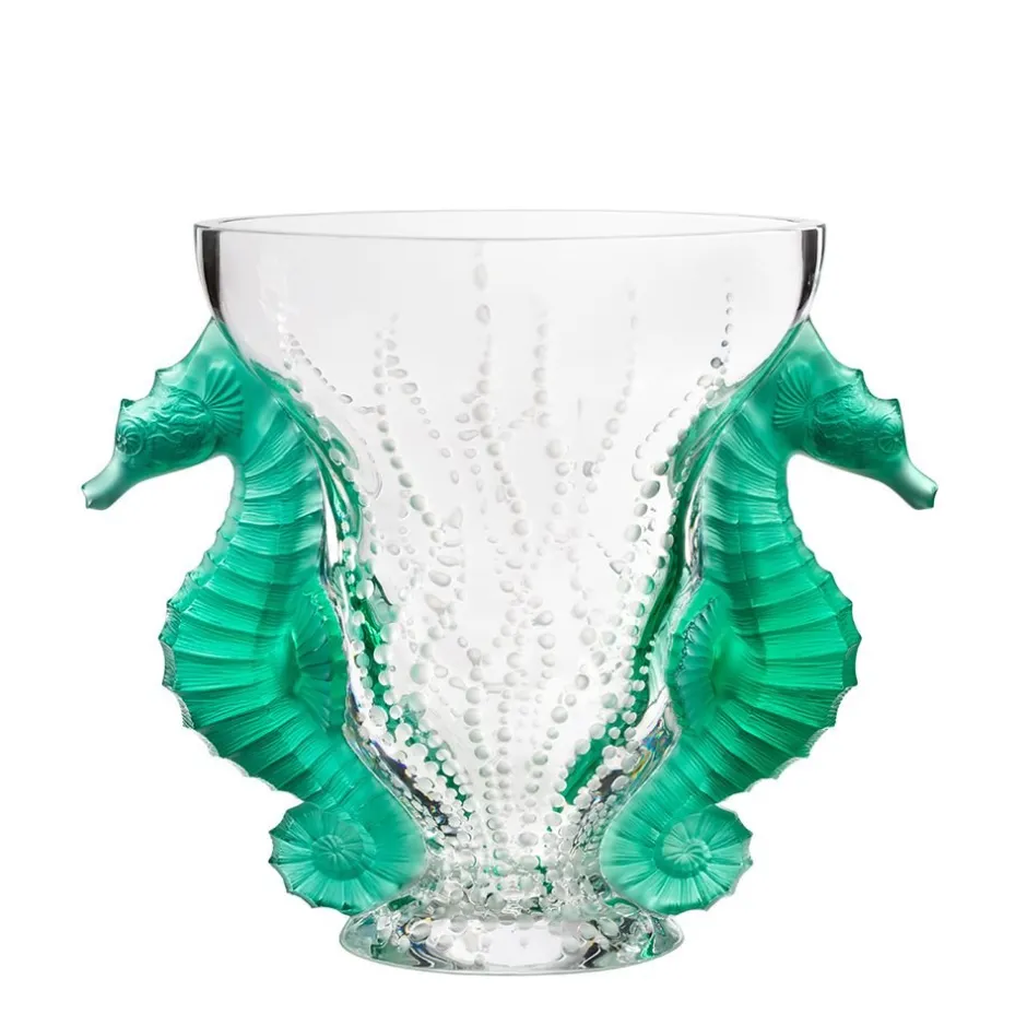 Vase poséidon vert menthe lalique Vases|Vases Cristal Couleur