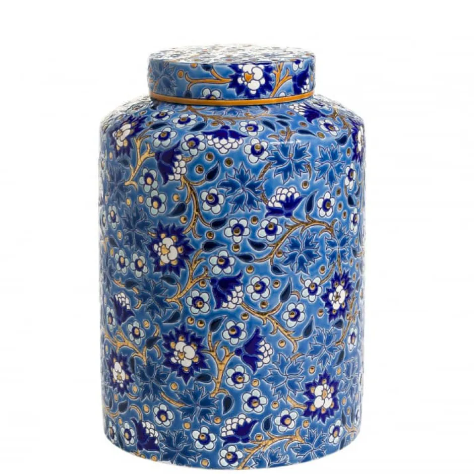 Discount Vase pot à thé Héritage bleu Émaux de Longwy Vase Céramique|Vases & Boules