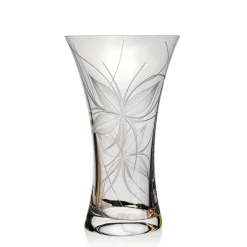 Sale Vase roni évasé gravé main cristal lehrer Vases Cristal Clair|Vases
