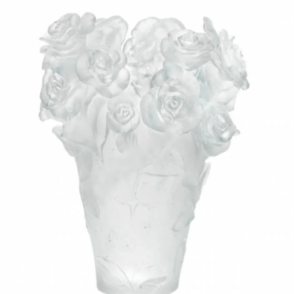 Outlet Vase roses passion blanc daum Vases|Vases Cristal Clair