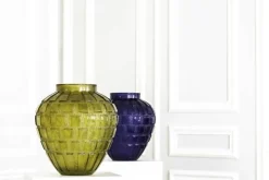 Discount Vase rythmes bleu gm daum Vases|Vases Cristal Couleur