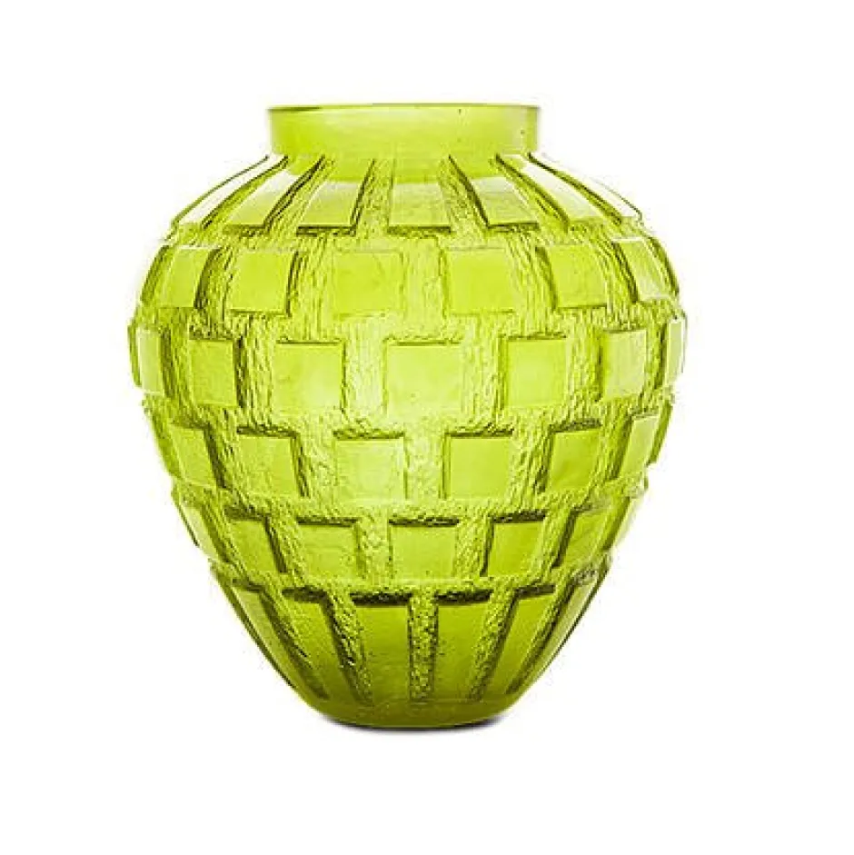 Discount Vase rythmes vert daum Vases|Vases Cristal Couleur