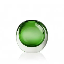 Outlet Vase Tao cristal contemporain vert Vases Cristal Couleur|Vases