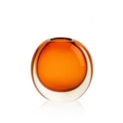 Best Vase Tao cristal contemporain orange Vases|Vases Cristal Couleur