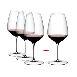 Clearance Verre Carbenet Merlot dégustation Veloce Riedel X4 (dont 1 gratuit) Verre À Vin|Coffrets Verres Cristal