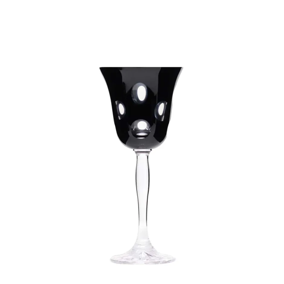 Hot Verre vin cristal noir pastille Art De La Table|Verre À Vin