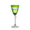 Verre vin cristal vert mireille N°2 Verre À Pied|Art De La Table
