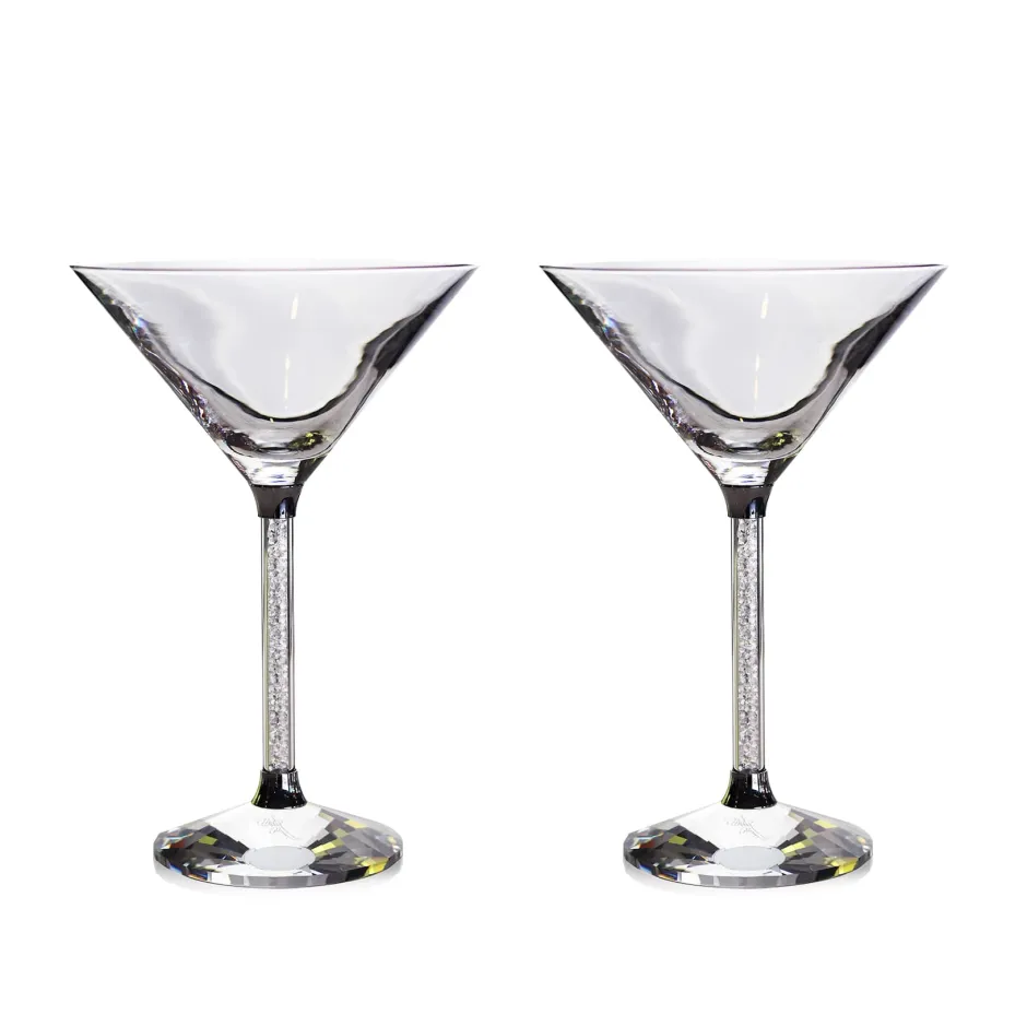 Hot Verres à martini oleg cassini x2 Art De La Table|Verre En Cristal Uni