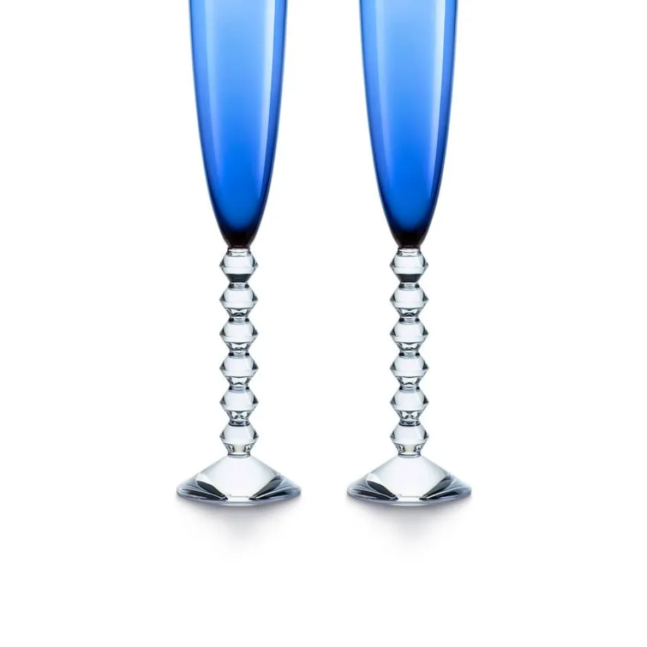 Hot Véga flutissimo bleu x2 baccarat Art De La Table|Flûte Champagne
